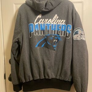 NFL Carolina Panthers Fully Reversible Gray Hoodie